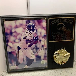 Ladanian Tomlinson handsignierte Harmon Sport Plakette, selten - Bild 1 von 7