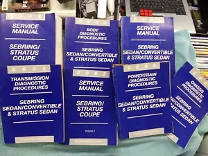2002 Chrysler Sebring Sedan/Conv & Dodge Stratus Service 7 Manuals - Picture 1 of 1