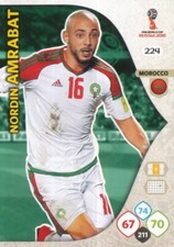 224 AMRABAT NORDIN # MOROCCO SANDWICHES CARD ADRENALYN WORLD CUP RUSSIA 2018
