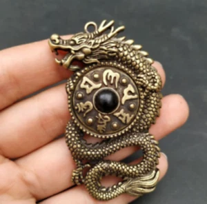 Colgante China Colección Latón Dragón Chino Buena Suerte - Imagen 1 de 3