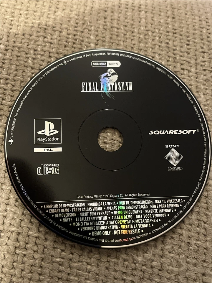 Final Fantasy VIII DEMO Disc 💿SCED-02062 (Sony PlayStation PS1 PAL) 🌟 Good 🌟  - Image 1 of 1