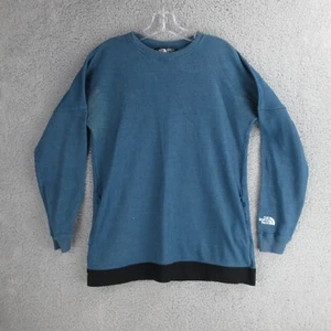 The North Face Sweatshirt Womens Medium Blue Long Sleeve Crew Neck Pullover - Picture 1 of 13