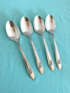 Oneida QUEEN BESS II 4 Teaspoons Silverplate Flatware - Picture 1 of 6