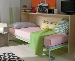 MOBILE LETTO SINGOLO A SCOMPARSA CON FRENI IDRAULICI PROF. 33 x CAMERETTA 6150 - Foto 1 di 5