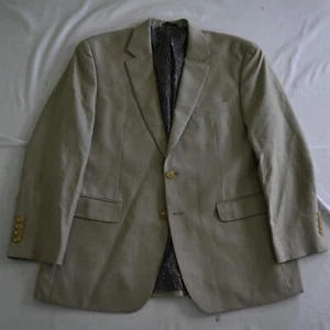 Ralph Lauren 42S Beige Khaki Silk Wool Mens Blazer Jacket Sport Coat - Picture 1 of 12