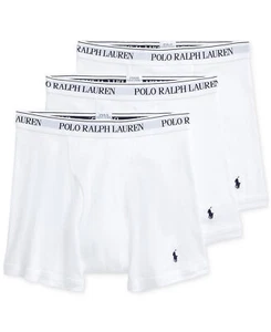 Polo Ralph Lauren Men's 3 Pack Classic White Cotton Boxer Briefs $45 - Picture 1 of 3