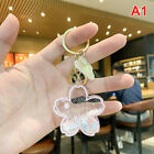 Creative Acrylic Quicksand Into Oil Cherry Blossom Key Chain Cute Couple Bag A