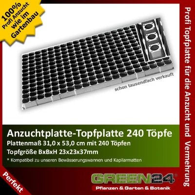 Topfplatte 240 - Anzuchtplatte Profi, Topfpalette Anzuchtpalette Multitopfplatte - Bild 1 von 2