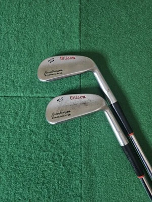 Hierros Wilson Gene Sarazen Strokemaster 5 y 7/ejes de acero/empuñaduras Chevron/derecha Foto 1 de 4