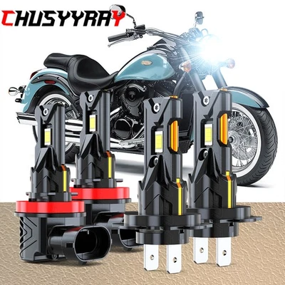 Faros LED H7+H11 4 piezas 6500 k blancos para Suzuki GSXR600 GSXR750 2006 2007 Foto 1 de 4