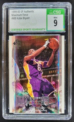 1999-00 SP Authentic Kobe Bryant Maximum Force #M8 CSG 9 Los Angeles Lakers BS7 - Image 1 of 2