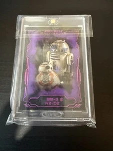 2016 Topps Star Wars Masterwork Lightsaber Purple 21/25 BB-8 & R2-D2 #68 1j8 - Picture 1 of 2