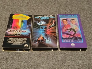 Star Trek 1, 3, 4 VHS Lot Tested Motion Picture / Spock Early Hi-Fi Versions - Bild 1 von 8