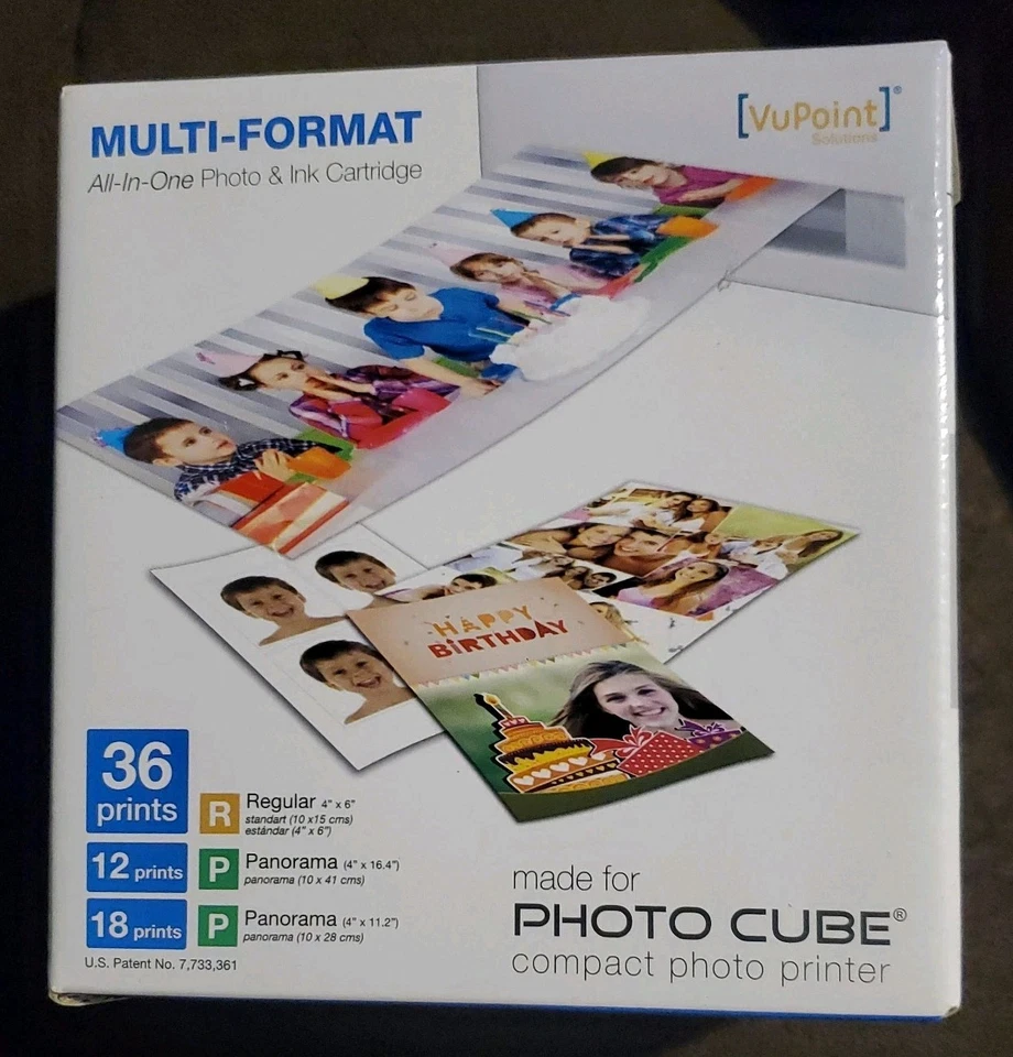 VuPoint Multi-Format All in One Photo & Ink Cartridge Photo Cube [Brand New] - Image 1 of 2