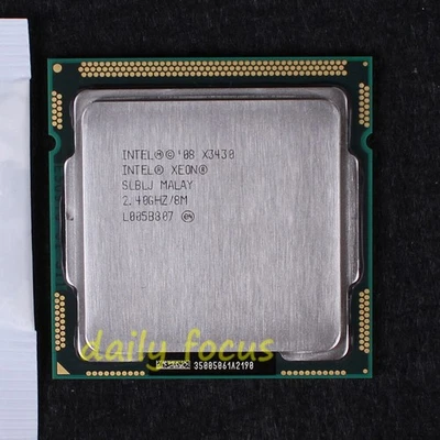 Intel Xeon X3430 SLBLJ 2.4 GHz BV80605001914AG CPU Processor LGA 1156 2.5 GT/s - Image 1 of 2