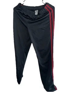 Champion M Black Red Striped Joggers Track Pants Athletic - Picture 1 of 5