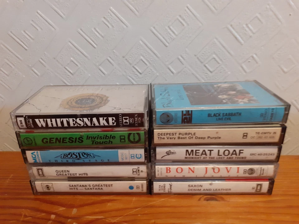 Cassette Tape Bundle - Rock Ten Cassettes Black Sabbath Queen Saxon Etc - Image 1 of 4