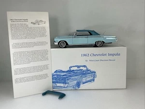 1/24 West Coast Precision Diecast 1962 Chevrolet Impala Teal VERY RARE - Imagen 1 de 24