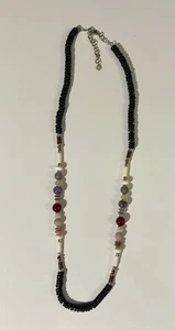 Stella & Dot Genevieve Long Beaded Necklace Black - Picture 1 of 5
