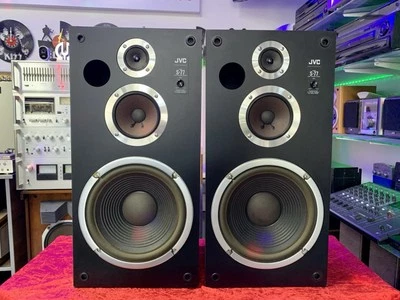 JVC S 77R Speakers 3Way System 120 Watts RMS Vintage 1980 Work Perfect Good Look - Immagine 1 di 4