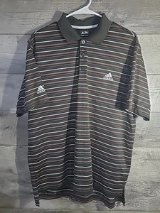Adidas Herren Climacool Polo Größe M Farbe schwarz gestreift - Bild 1 von 6