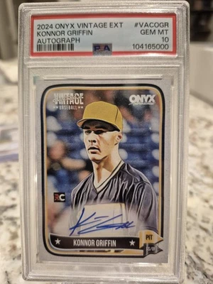 Onyx 2024 Vintage Extendido Automático Konnor Griffin PSA 10 #VACOGR Firmado Foto 1 de 2