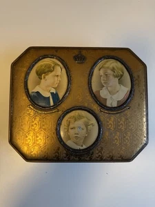 Boîte Chocolat Côte d’Or Vintage Famille Royale Belge Leopold 3 1930-1940 - Picture 1 of 11