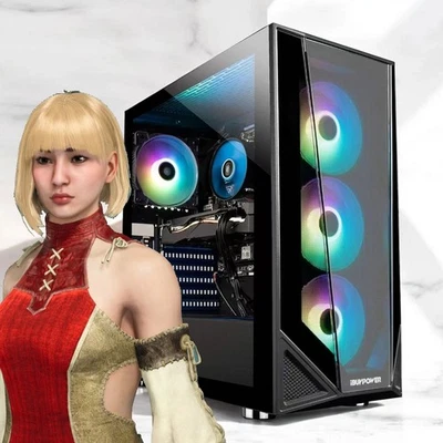 iBuyPower Gaming  ARGB PC Desktop Computer i7  16GB RAM 512GB SSD 2GB GPU WIN10 - Image 1 of 4