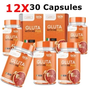 12X Gluta With Me Plus Bright Skin Whitening Reduce Acne Freckles Dark Spots 30 - Picture 1 of 8