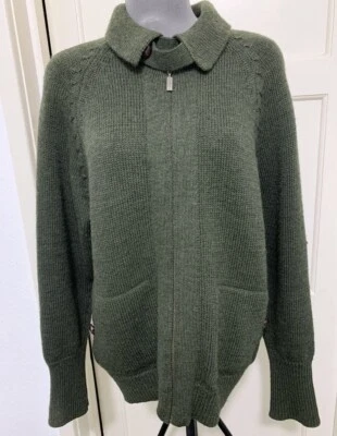 Barbour Tokito Wool Knitted Green Cardigan Limited Edition By To Ki To Sz L VGC - Image 1 of 4