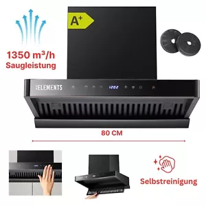 KB ELEMENTS Dunstabzugshaube 80 CM, Wandhaube 80 CM, Absaugleistung 1350 m³/h,A+ - Bild 1 von 9