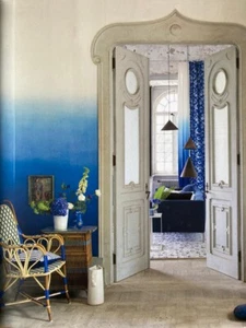 Designers Guild Seraille cobalt wallpaper X 2 Batch 210323. £273.00 Per Roll RRP - Picture 1 of 3