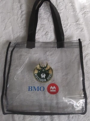 Bolso de Mano Wisconsin Herd Baloncesto BMO Harris Promo Ver a Través Plástico Milw Bucks Foto 1 de 4