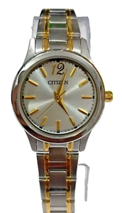 1032-S093422 CITIZEN SILVER DIAL STAINLESS STEEL WOMEN'S WATCH C1-115 - Picture 1 of 16