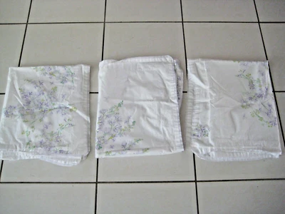Lote de 3 fundas de almohada estándar Yves Delorme Etrebleu lila/blanco violeta floral Foto 1 de 4