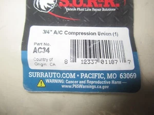 S.U.R.&R 3/4 AC Compression Union Part AC34  NEW IN PACKAGE - Bild 1 von 3