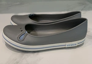 Crocs Damen Crocband Ballerinas Größe 6 grau Slipper - Bild 1 von 11