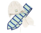 3tlg Baby-Jungen AccessoiresSet Mütze/ Sanetta Schal/ Handschuhe beige blau - 74
