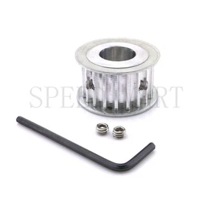 Polea de correa de distribución de aluminio HTD5M 20 dientes 6-20 mm diámetro 27 mm ancho motor paso a paso - Imagen 1 de 4