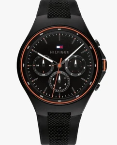 Tommy Hilfiger Justin Mens Silicone Quartz Watch 1792056 - Picture 1 of 3