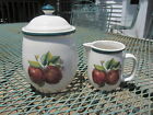 China Pearl Casuals Apples Small Tea Canister and Creamer