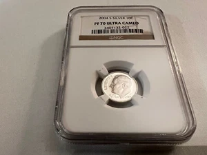 2004-S SILVER ROOSEVELT DIME NGC PF70 ULTRA CAMEO "BROWN LABEL" TOP POP - Picture 1 of 4