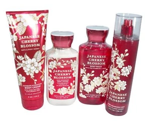 Bath & Body Works Japanese Cherry Blossom Mist, Gel, Lotion, Creme 4-teiliges Geschenkset - Bild 1 von 1