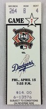 MLB 1994 04/15 LA Dodgers at Pittsburgh Pirates Ticket-Brian Hunter HR