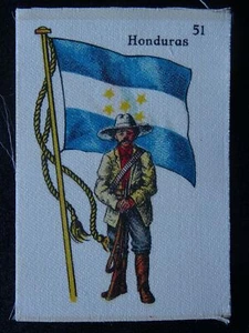 No.51 HONDURAS Flag & Soldiers (Silk) by La Favorita (Canary Islands) 1915 - Picture 1 of 1