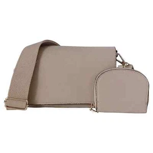 Women's 2 in 1 Crossbody Bag with Matching Coin Purse Stylish Handbag C8505 - Picture 1 of 41