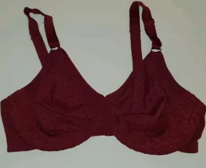 Olga Warner's Gentle Lift full coverage Bra size 38D style 5001 Maroon NWT - Picture 1 of 3