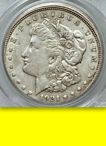 1921-S PCGS AU53 Broadstrike $1,410-APR 🔴 Off-Center Broadstruck Morgan Dollar Cover