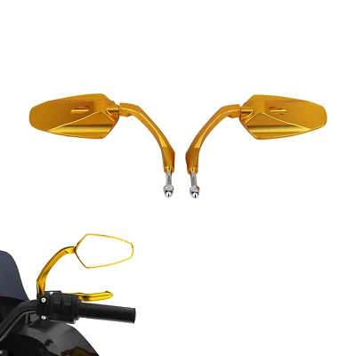 Espejos retrovisores dorados de aluminio corte CNC para motocicleta de 4,3 pulgadas para Harley Davidson   Foto 1 de 4