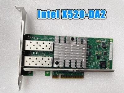 Original 10GB 2 Port X520-DA2 XYT17 For PCI-E 82599ES Intel Chip Network Card - Image 1 of 4